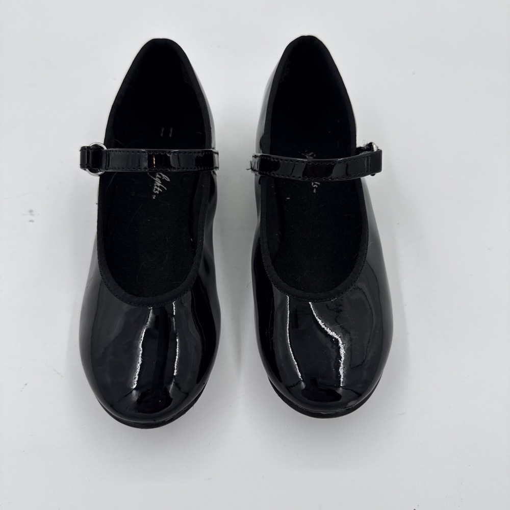 Spotlight Black Patent Toddler Girl Tap Shoes Size 11 Straps